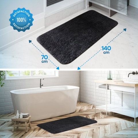 WITTS Luxe Badmat - 70x140cm | Antraciet of Zwart