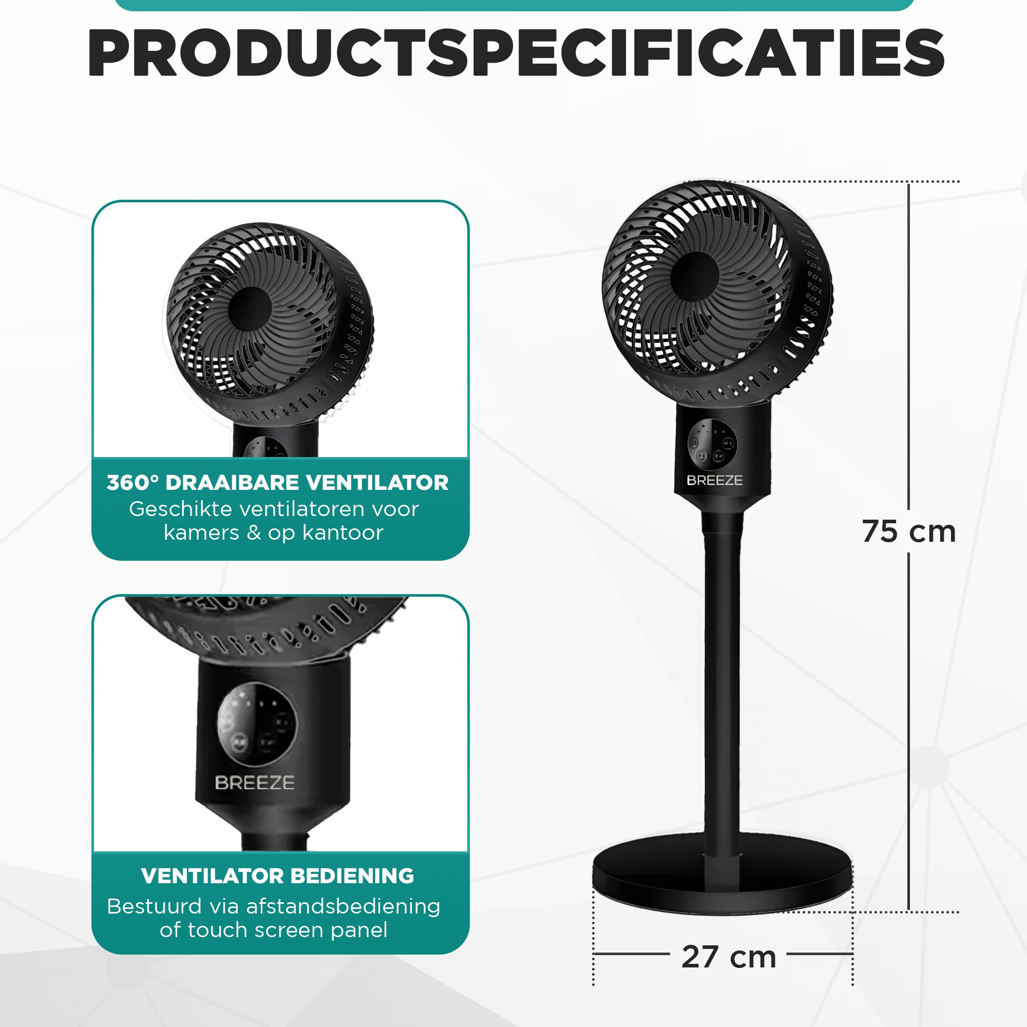 Breeze Ventilator Zwart