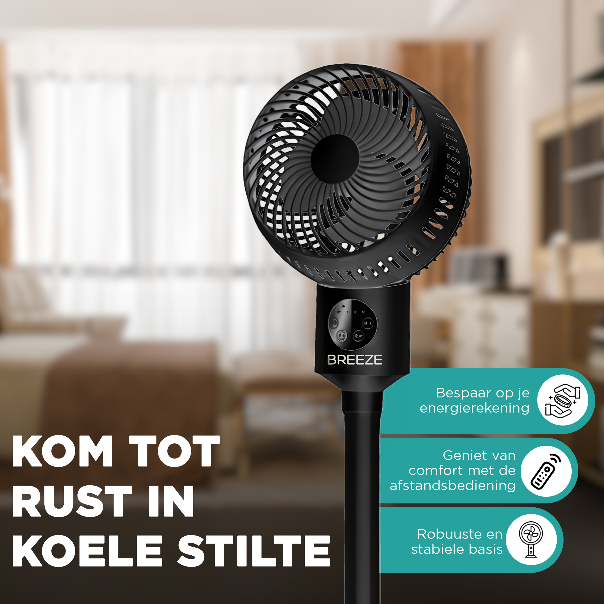 Breeze Ventilator Zwart