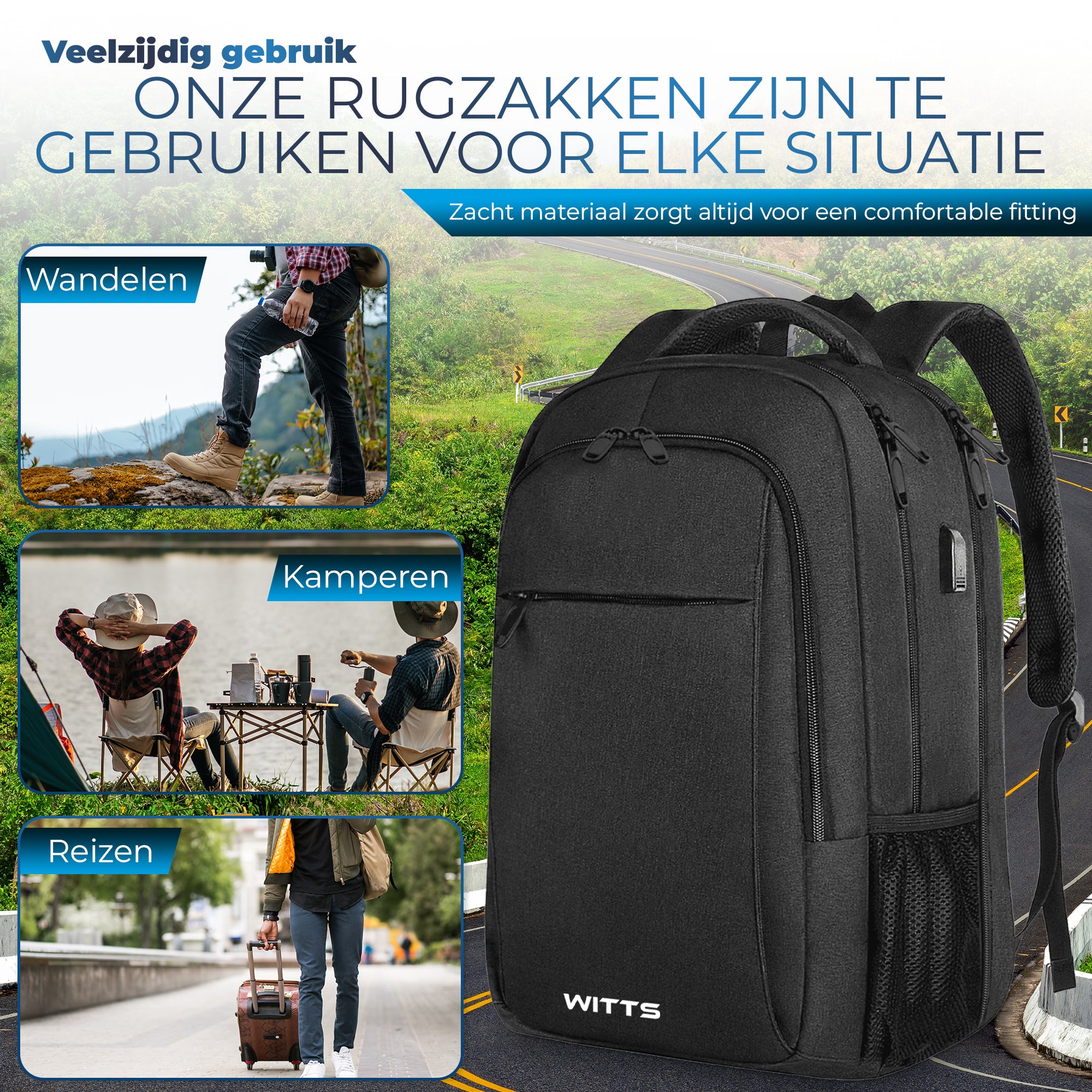 WITTS Rugzak | Comfortabel en Waterdicht